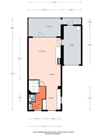 Floorplan - de Voorstenkamp 23, 3751 JT Bunschoten-Spakenburg